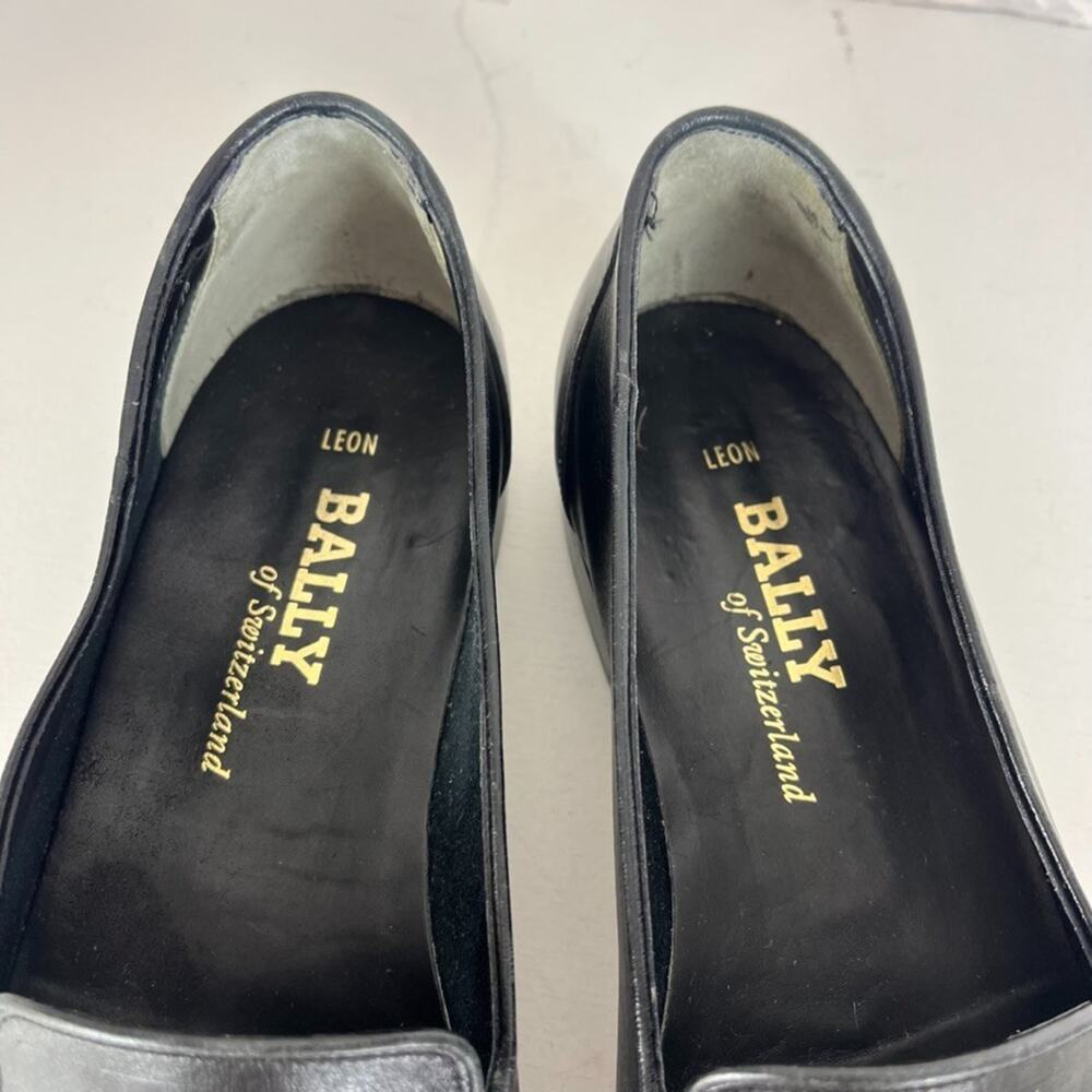 Vintage Bally Dress Shoes Black Tassel Loafers Men’s 11M Made In Switzerland - Picture 7 of 11